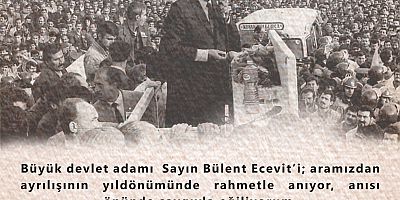 Başkan Özacar’dan Bülent Ecevit’i Anma Mesajı