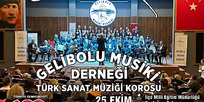 Gelibolu Musiki Derneği’nden 100. Yıl Cumhuriyet Konseri