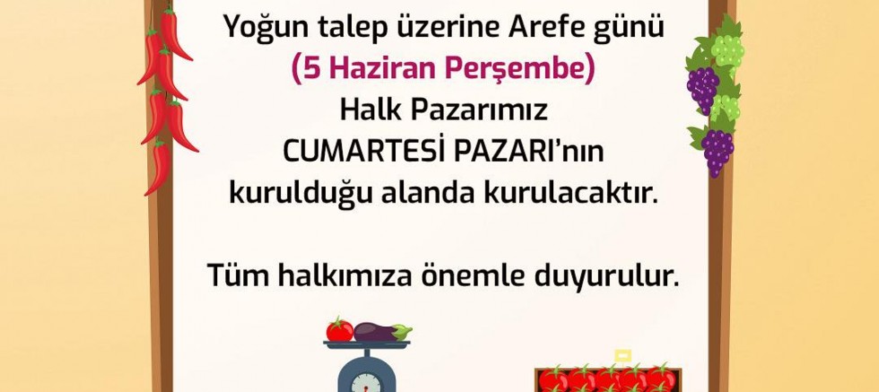 Belediyeden Halk Pazarı Duyurusu