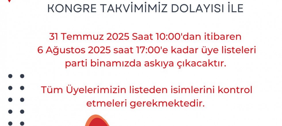 CHP İlçe Başkanlığı’nda Kongre Süreci Başladı