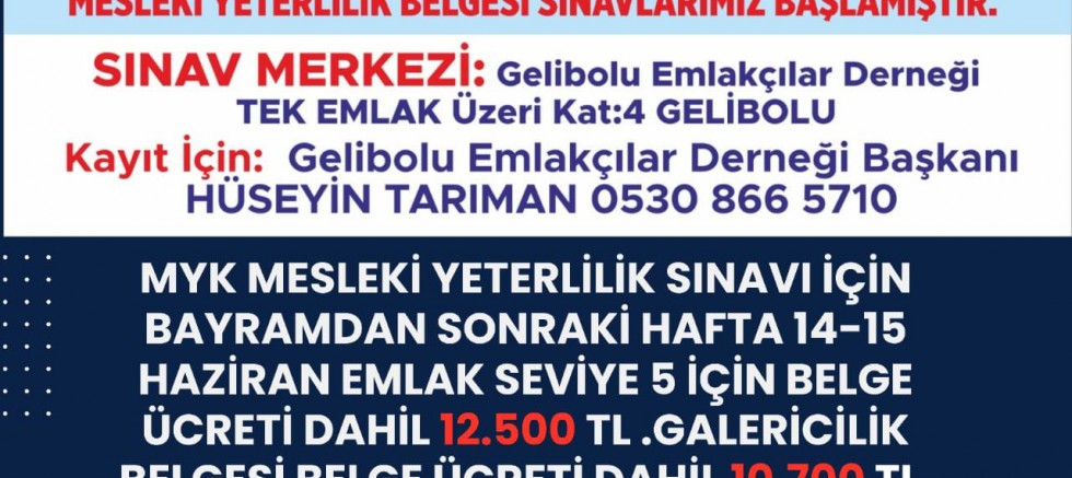 Gelibolu’da Mesleki Yeterlilik Belgesi Sınavları Başladı