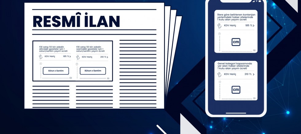 Resmi İlan Fiyat Tarifesi Onaylandı