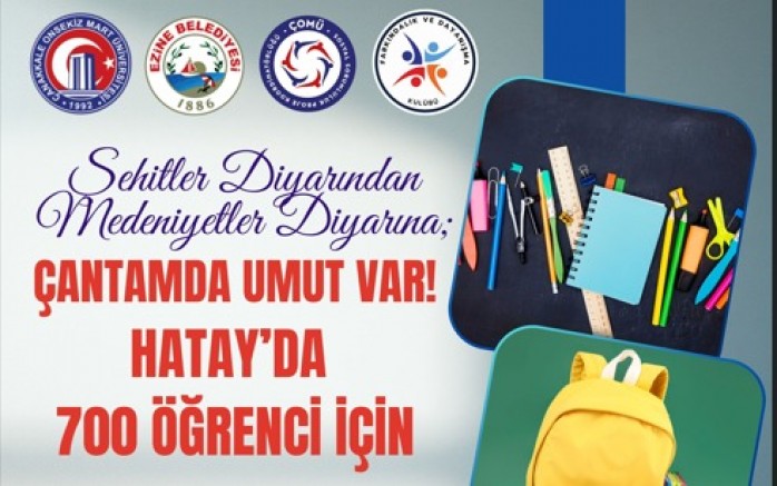 ‘Şehitler Diyarından Medeniyetler Diyarına; Çantamda Umut Var!’
