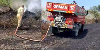 90 Dönüme Yakın Buğday Tarlası Yandı