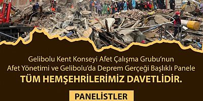 ‘Afet Yönetimi ve Gelibolu’da Deprem Gerçeği’ Paneli Düzenlenecek