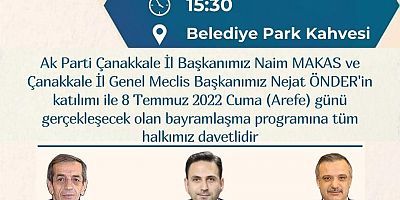 AK Parti’nin Bayramlaşması Yarın