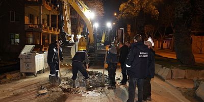 Altyapı Çalışmaları Gece De Devam Etti