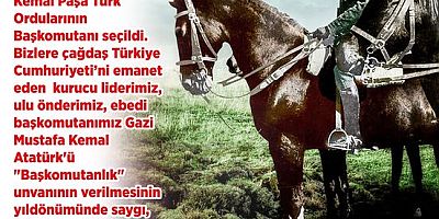 Başkan Özacar’dan Başkomutan Atatürk Mesajı