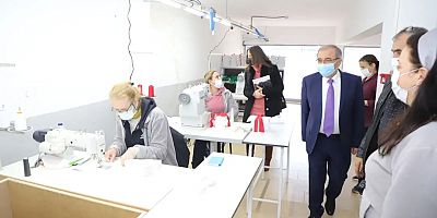 Başkan Özacar’dan Tekstil Atölyesine Ziyaret