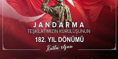 Başkan Özacar’ın Jandarma Teşkilatının 182. Yıldönümü Mesajı