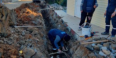 Belediyeden Eğritaş’ta Su Hattı Çalışmaları