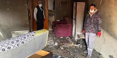 Belediyeden Evi Yanan Vatandaşa Yardım Eli