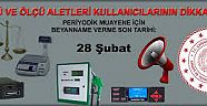 ÇANAKKALE BİLİM, SANAYİ VE TEKNOLOJİ İL MÜDÜRLÜĞÜ  ÖLÇÜ VE ÖLÇÜ ALETLERİ PERİYODİK MUAYENE VE DAMGA DUYURUSU