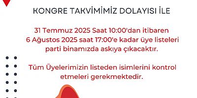 CHP İlçe Başkanlığı’nda Kongre Süreci Başladı