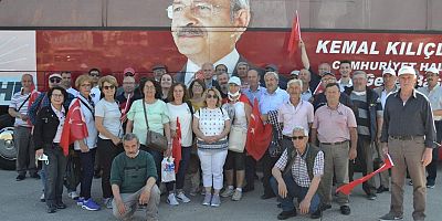 CHP İlçe Teşkilatı Milletin Sesi Mitingine Katıldı