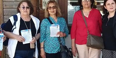 CHP Kadın Kolları Aile Destek Sigortası Broşürlerini Dağıttı