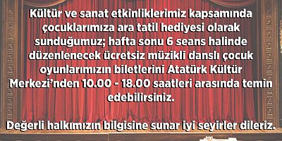 Çocuk Oyunlarının Biletleri AKM’de