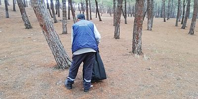 Ekiplerinden Çamlıkta Mıntıka Temizliği