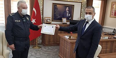 Emniyet Müdürü Güçlü’ye ‘Başarı Belgesi’