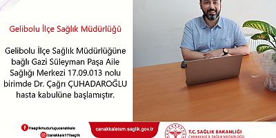 Gazi Süleyman Paşa ASM’de Yeni Hekim Göreve Başladı