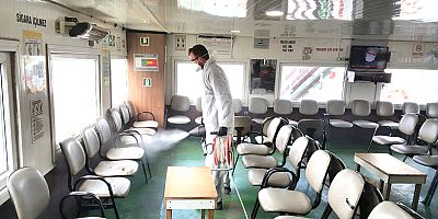 GELÇAR Feribotları Dezenfekte Edildi