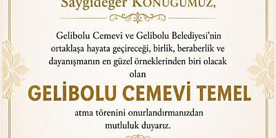 Gelibolu Cemevi’nin Temel Atma Töreni Yapılacak