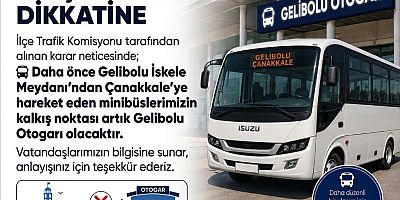 Gelibolu’da Çanakkale Minibüslerinin Kalkış Noktası Değişti