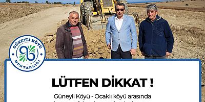 Güneyli ve Ocaklı Köyü Yolunda Asfalt Çalışması Başladı