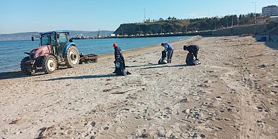 Hamzakoy Sahilinde Bahar Temizliği