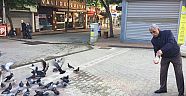 Her Gün Kilolarca Yem ile Kuşları Besliyor