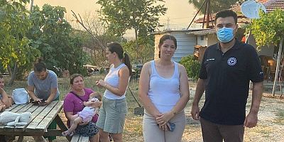 İlçe Sağlık Müdürlüğü’nden Yangın Bölgesine Ziyaret