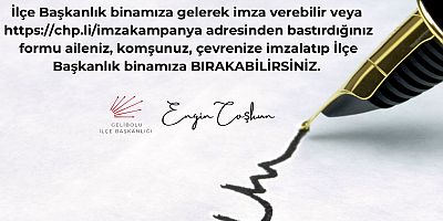 İmamoğlu ve Erken Seçim İçin İmza Kampanyası Başladı