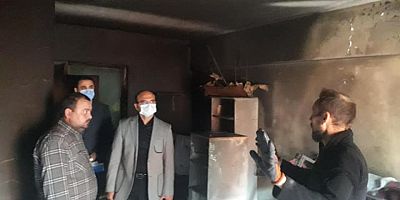 Kaymakam Abacı, Evi Yanan Aileyi Ziyaret Etti