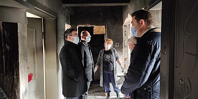 Kaymakam Abacı, Evi Yanan Aileyi Ziyaret Etti