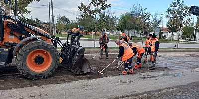 Kore Kahramanlar Caddesi’nde Asfalt Yama Çalışması Yapılıyor