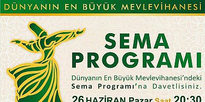 Mevlevihanede Sema Programı Yapılacak