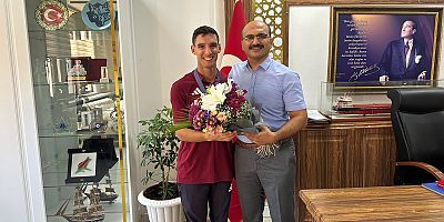 Milli Okçu Tümer’den Kaymakam Abacı’ya Ziyaret