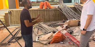 Müdür Aydın, Konferans Salonundaki Çalışmaları İnceledi