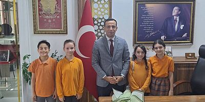 Öğrencilerden Kaymakam Koç’a 23 Nisan Ziyareti