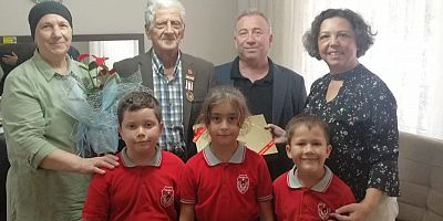 Öğrencilerden Kıbrıs Gazisine Ziyaret