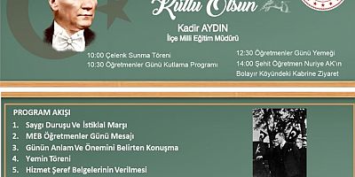 Öğretmenler Günü Programı Belli Oldu