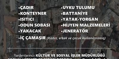 Öncelikli Malzeme Listesi Yayınlandı