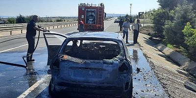 Seyir Halindeki Otomobil Yandı