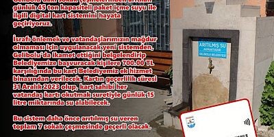 Sokak Çeşmelerinde Yeni Sistem Devreye Giriyor!