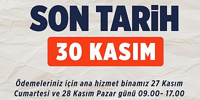 Son Gün 30 Kasım!