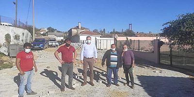 Sütlüce Köyü’nde Kilitli Parke Taş Döşemesi Başladı