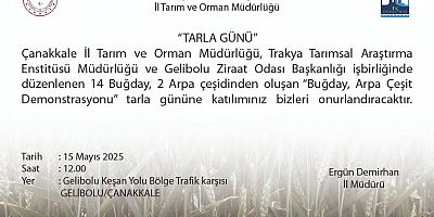 Tarla Günü Etkinliği Düzenlenecek