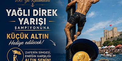 Yağlı Direk Yarışının Birincisine Küçük Altın Ödülü
