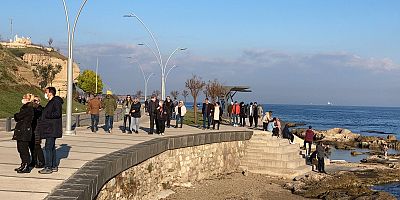 Yeni Yılın İlk Hafta Sonunda Sahilde Yoğunluk