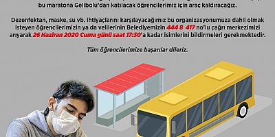 YKS’ye Girecek Öğrencilere Belediyeden Ulaşım Desteği